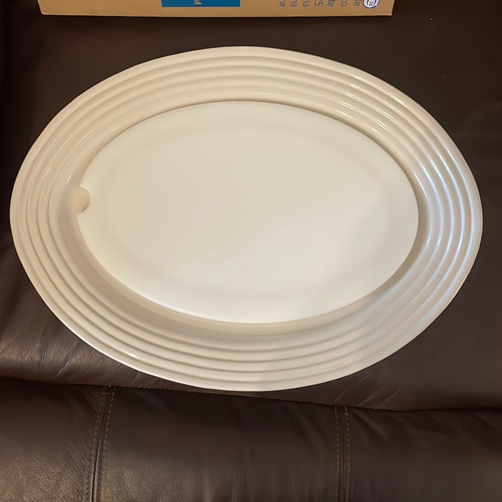 Pampered Chef Large Stoneware Oval Platter